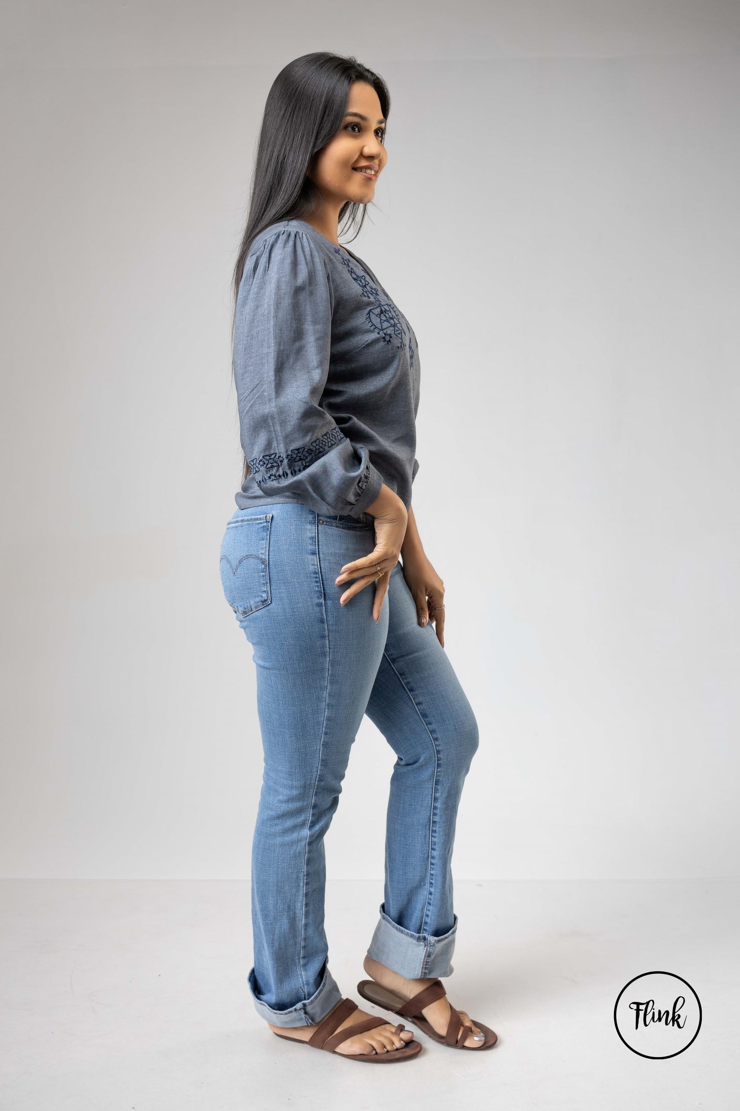 FL 2087- Smoky Dahila Top