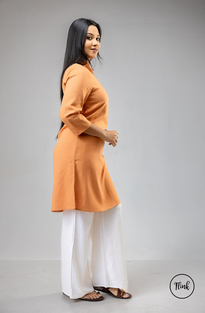 FL 2082 - Amber Petal Long Top