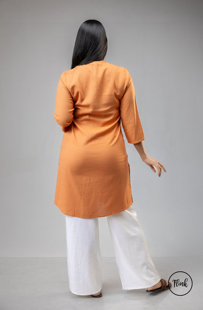 FL 2082 - Amber Petal Long Top