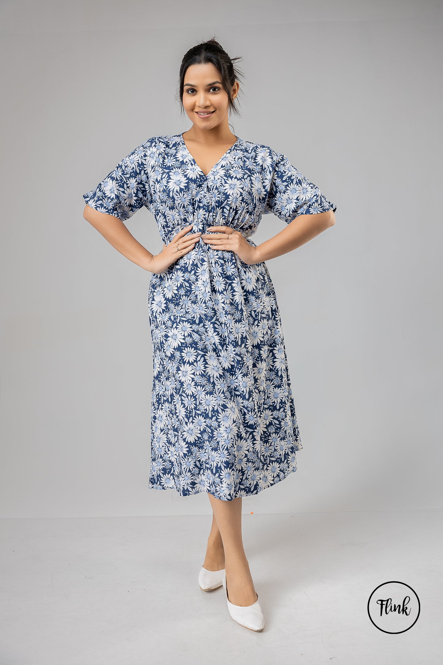 FL 2078 - Dark Serene Bloom Dress