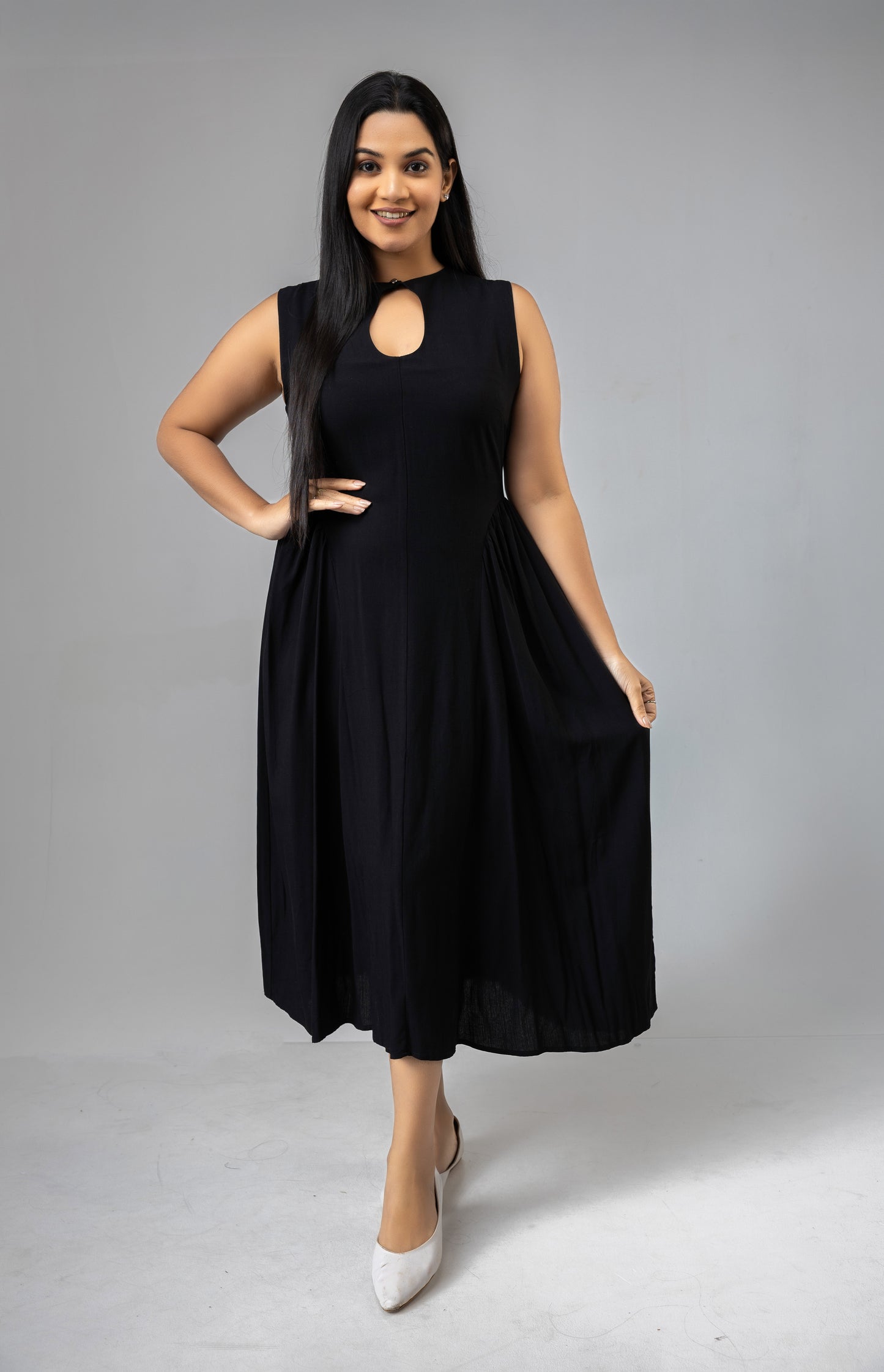 FL 2098 - Noir Orchid Dress