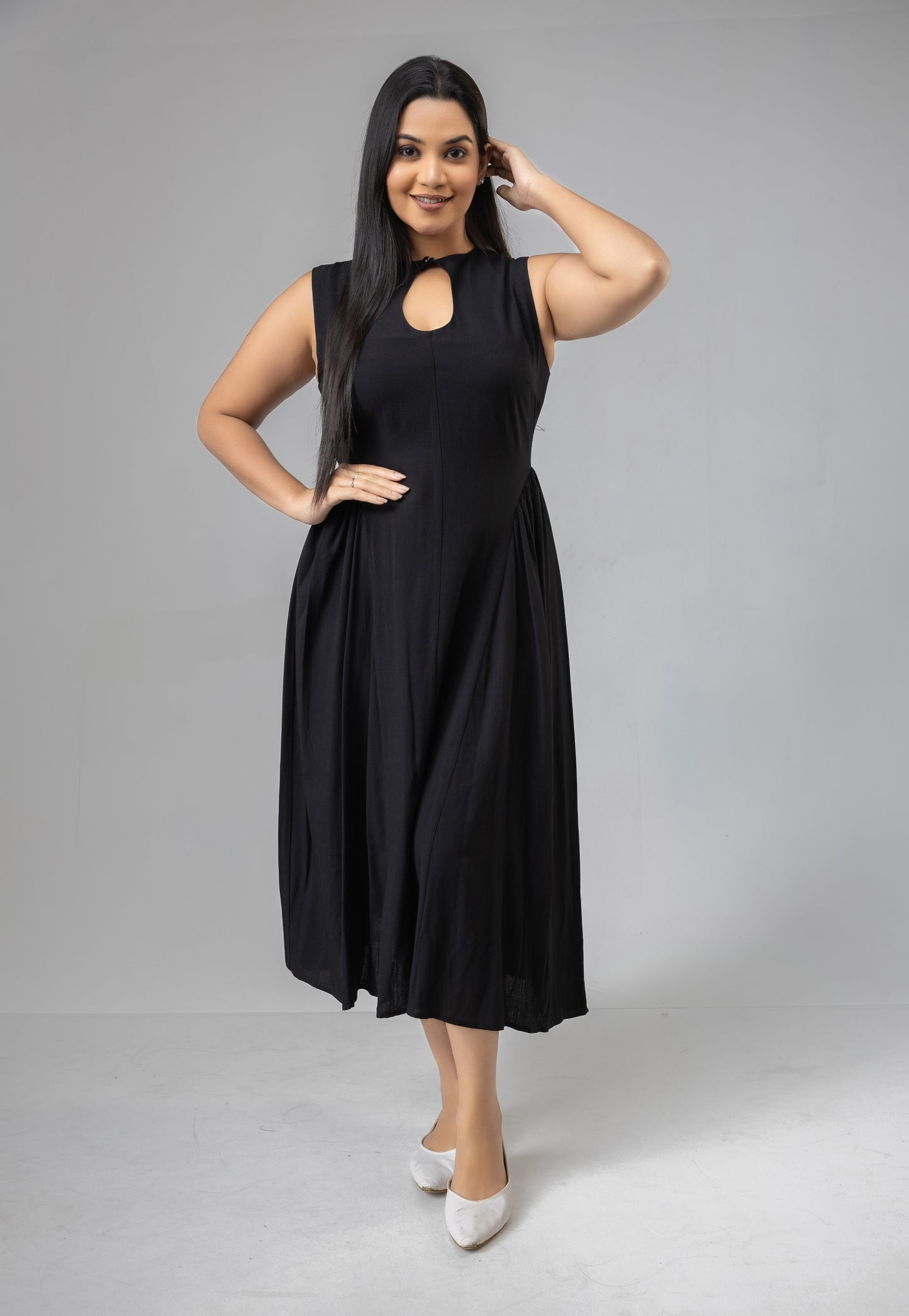 FL 2098 - Noir Orchid Dress