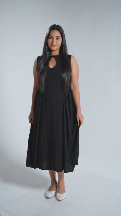 FL 2098 - Noir Orchid Dress