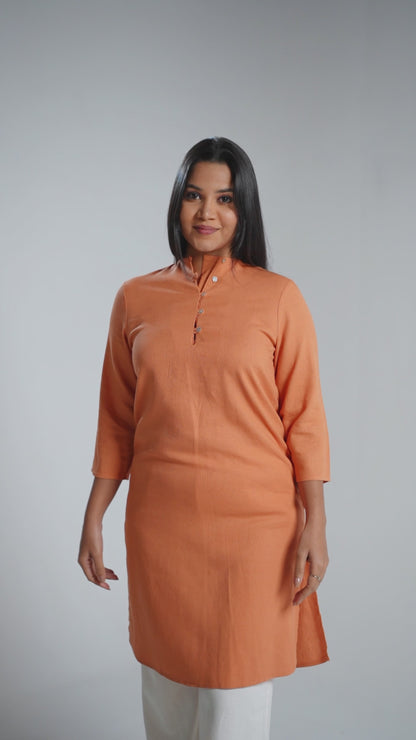 FL 2082 - Amber Petal Long Top