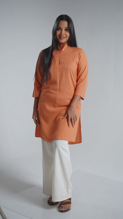 FL 2082 - Amber Petal Long Top