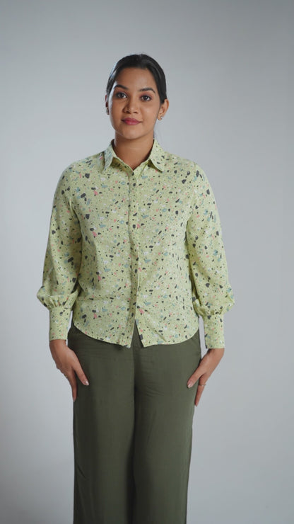 FL 2076 - Mint Meadow Shirt